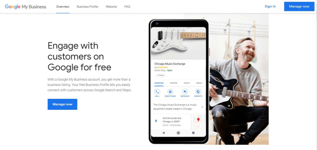 Google My Business Profile Page
