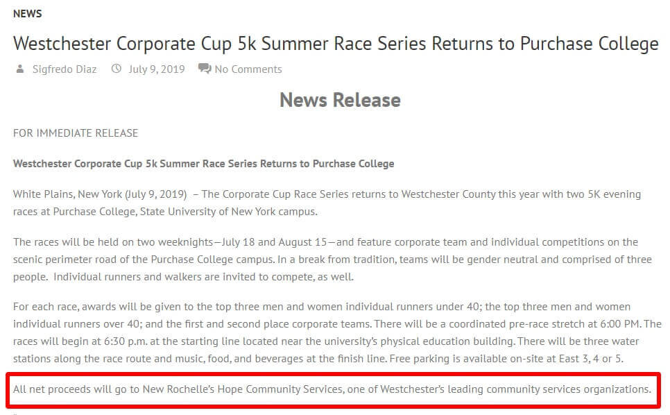Local sponsorship